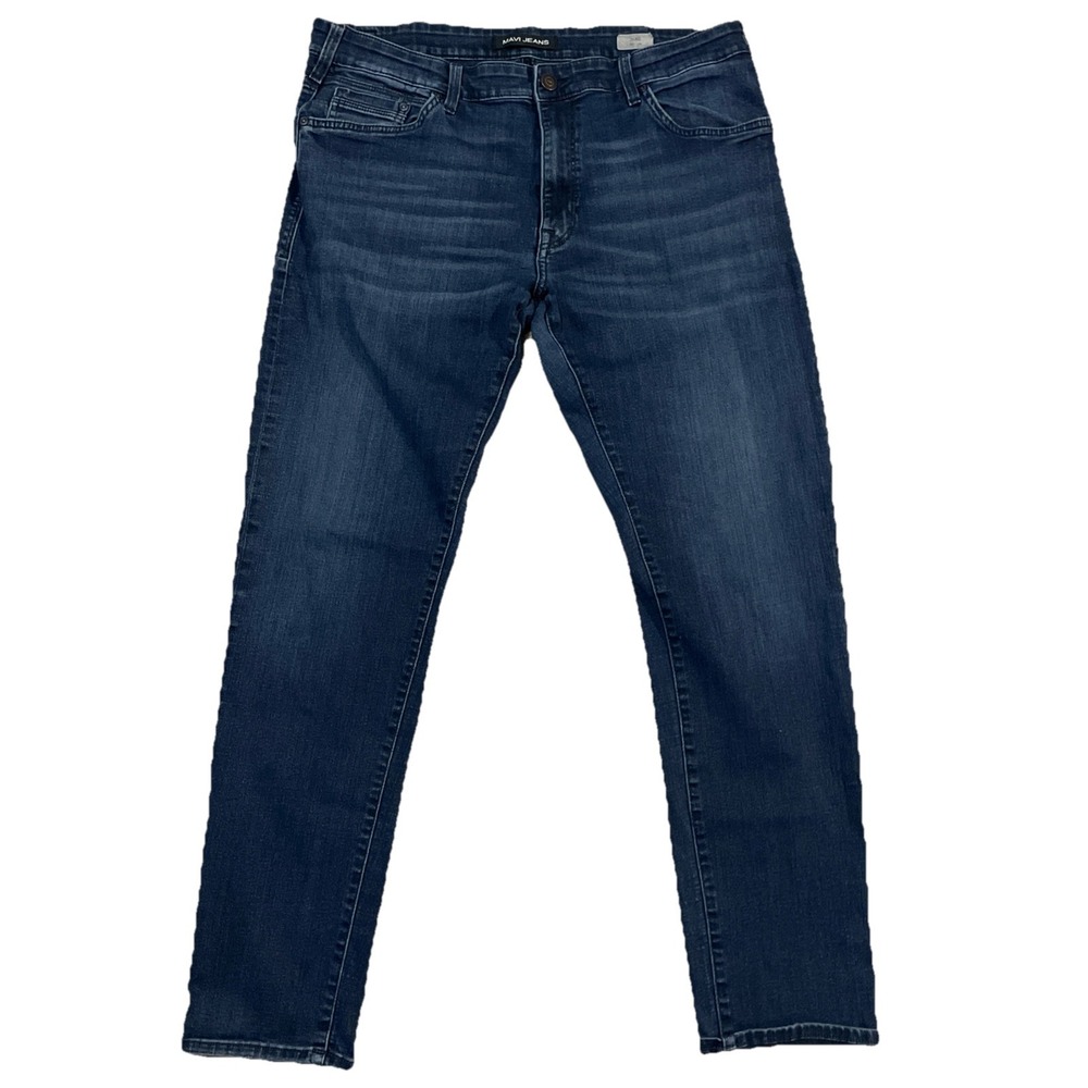Mavi Jake Jeans Men's Size 36x34 (36x31) Slim Leg Blue Dark Wash Western Stretch